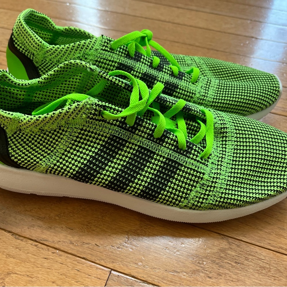 Adidas Lime Green and Black Knit Sneakers NWOT